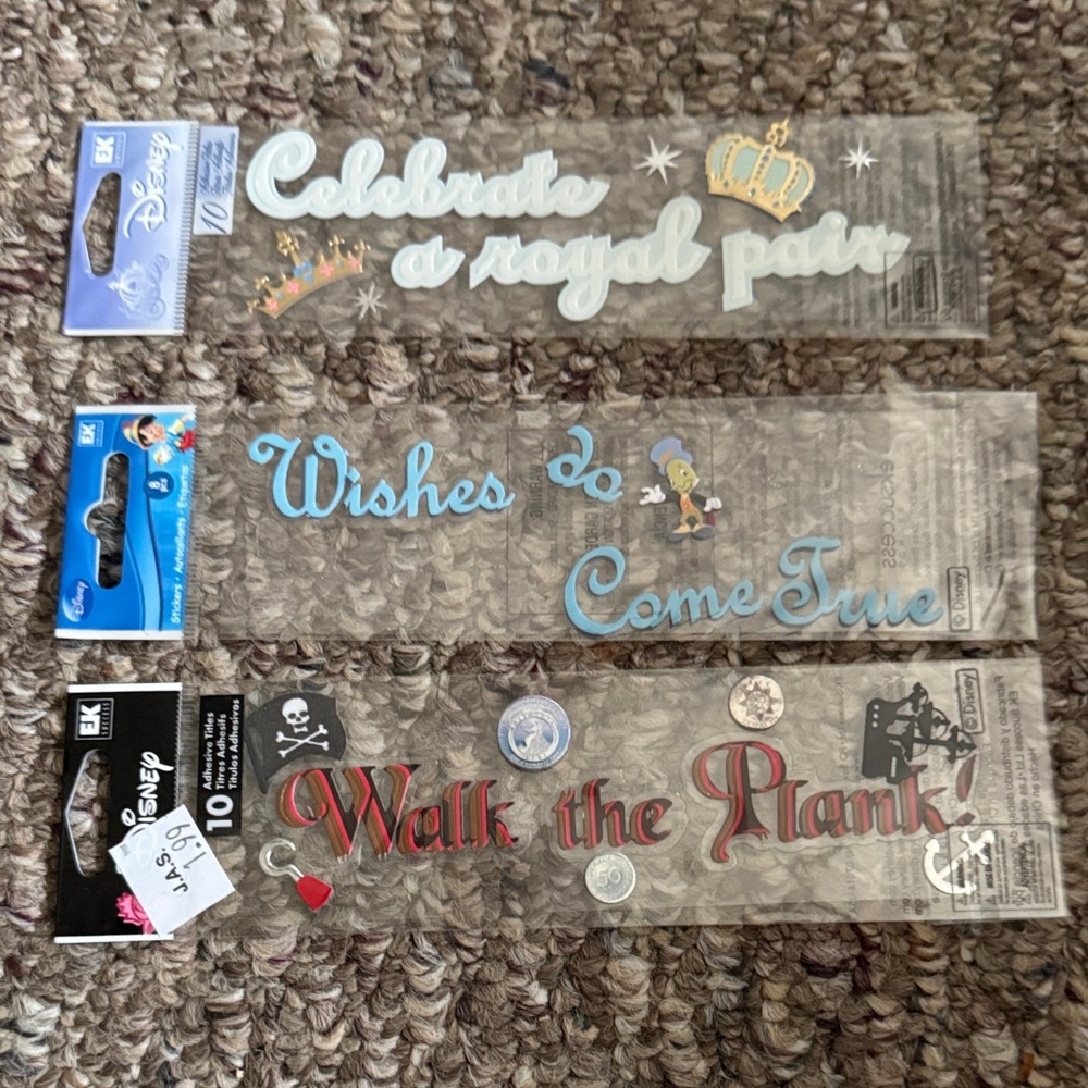 Disney Royal & Pirate Home Design Stickers - White, Gold, Light Blue, Red, Black